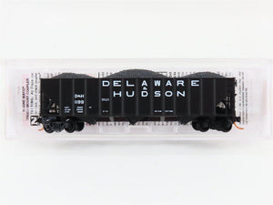 N Micro-Trains MTL 10800220 D&H Delaware & Hudson 3-Bay Hopper #1199 w/ Load