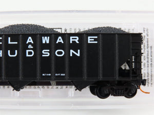 N Micro-Trains MTL 10800220 D&H Delaware & Hudson 3-Bay Hopper #1199 w/ Load