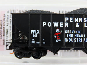 N Micro-Trains MTL 10800230 PPLX Pennsylvania Power & Light 3-Bay Hopper #141