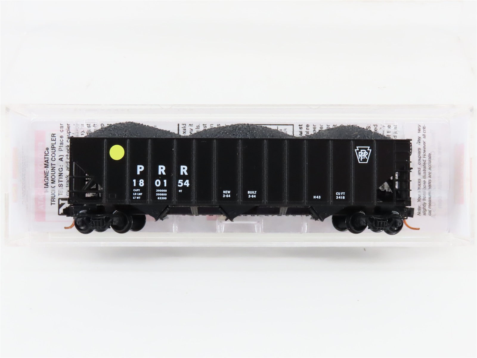 N Scale Micro-Trains MTL 10800040 PRR Pennsylvania 3-Bay Hopper #180154 w/ Load