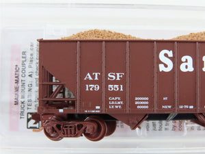 N Micro-Trains MTL 10800120 ATSF Santa Fe 3-Bay Hopper #179551 w/ Copper Load