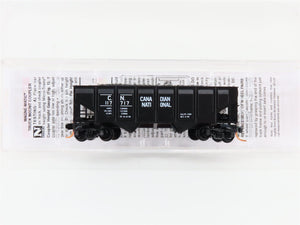 N Micro-Trains MTL 08500070 CN Canadian National 2-Bay Hopper #117717 w/ Load