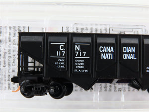 N Micro-Trains MTL 08500070 CN Canadian National 2-Bay Hopper #117717 w/ Load
