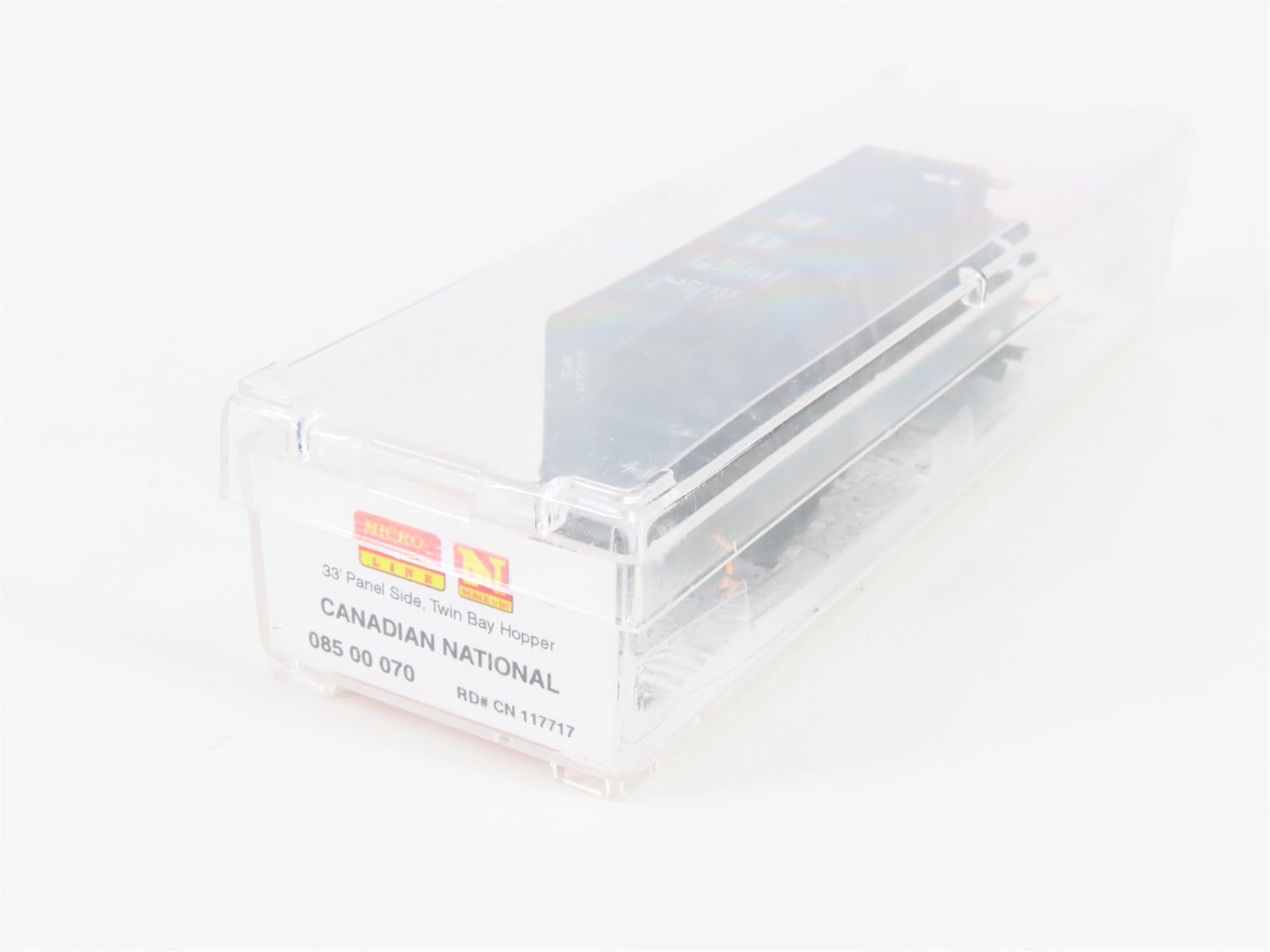 N Micro-Trains MTL 08500070 CN Canadian National 2-Bay Hopper #117717 w/ Load