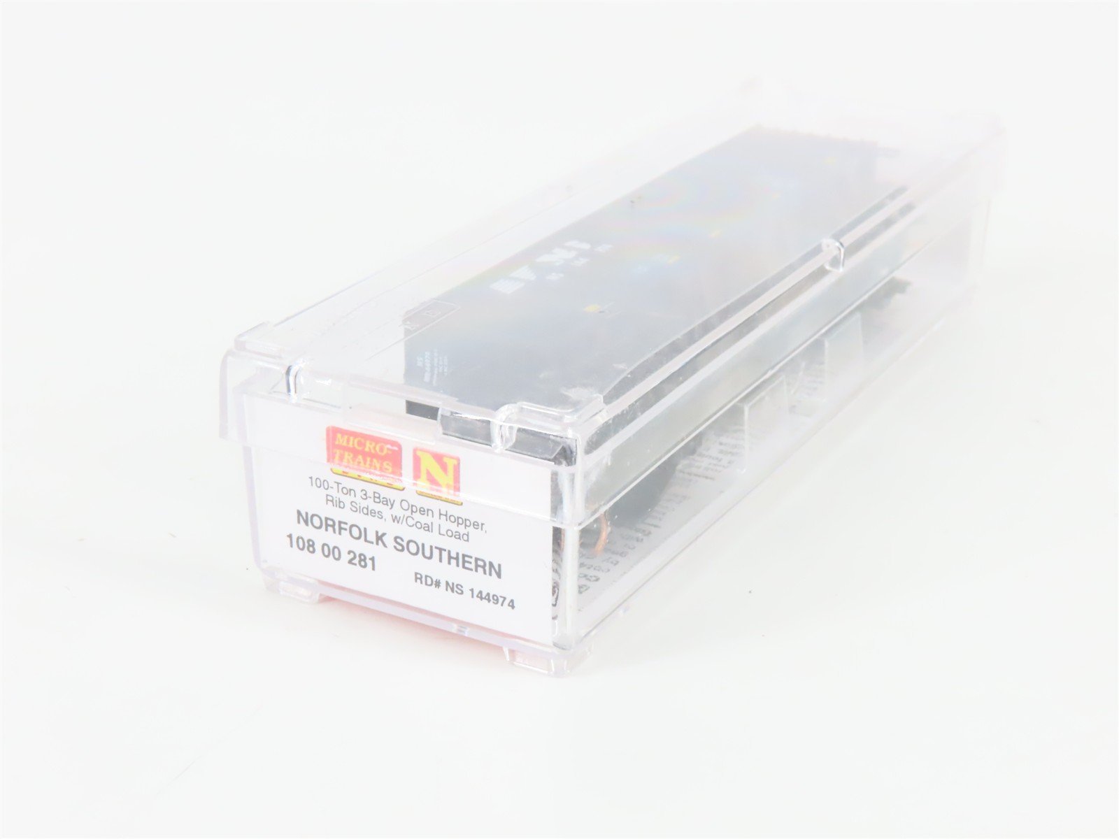 N Micro-Trains MTL 10800281 NS Norfolk Southern 3-Bay Hopper #144974 w/ Load