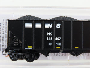 N Micro-Trains MTL 10800191 NS Norfolk Southern 3-Bay Hopper #146557 w/ Load