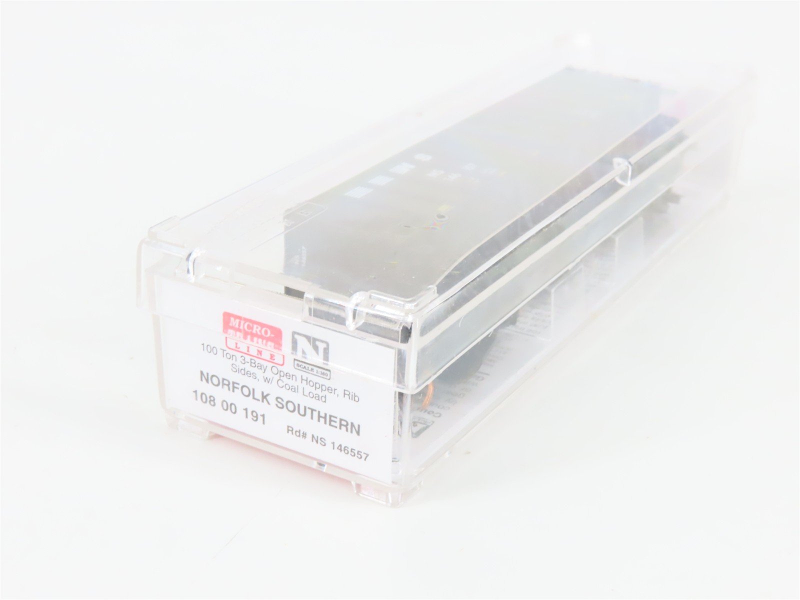 N Micro-Trains MTL 10800191 NS Norfolk Southern 3-Bay Hopper #146557 w/ Load