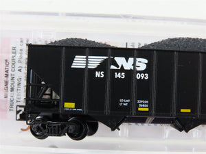 N Micro-Trains MTL 10800282 NS Norfolk Southern 3-Bay Hopper #145093 w/ Load