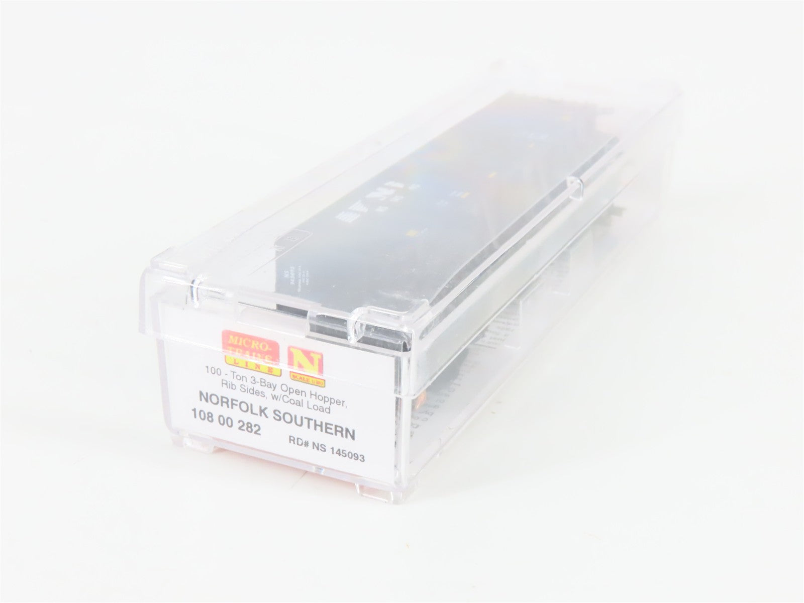 N Micro-Trains MTL 10800282 NS Norfolk Southern 3-Bay Hopper #145093 w/ Load