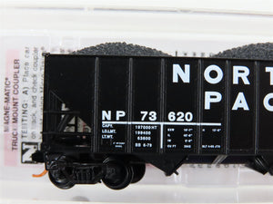 N Scale Micro-Trains MTL 10800212 NP Northern Pacific 3-Bay Hopper #73620 w/Load
