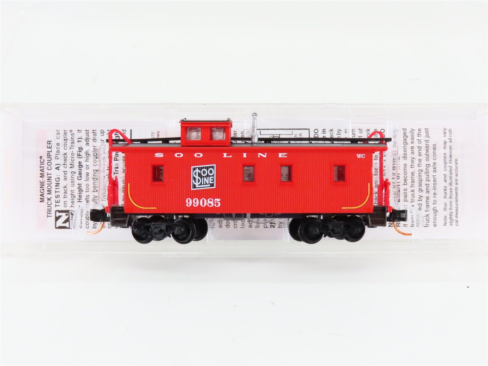 N Scale Micro-Trains MTL 05100070 SOO Line 34' Wood Sheathed Caboose #99085