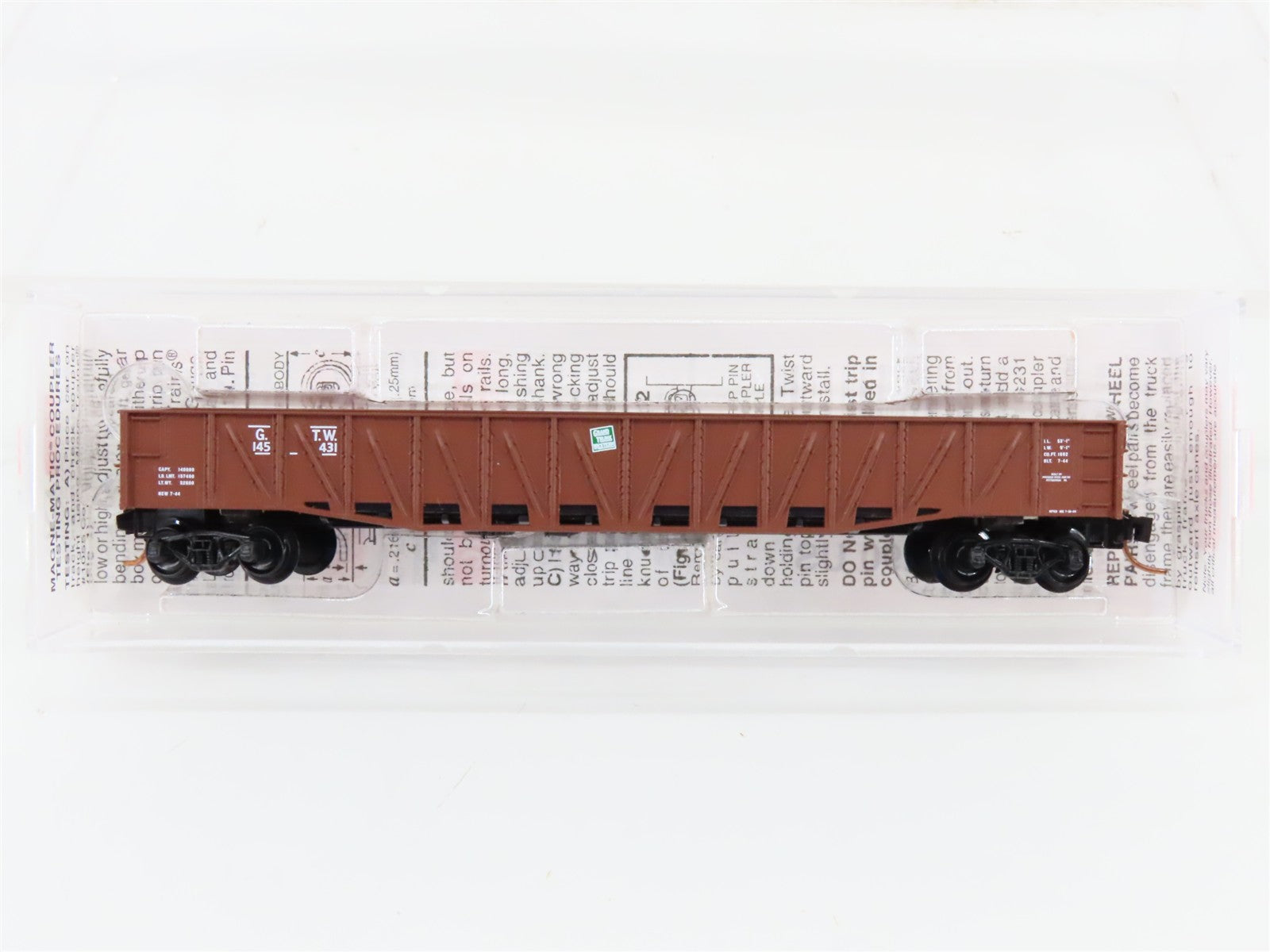 N Scale Micro-Trains MTL 63010 GTW Grand Trunk Western 50' Gondola #145431