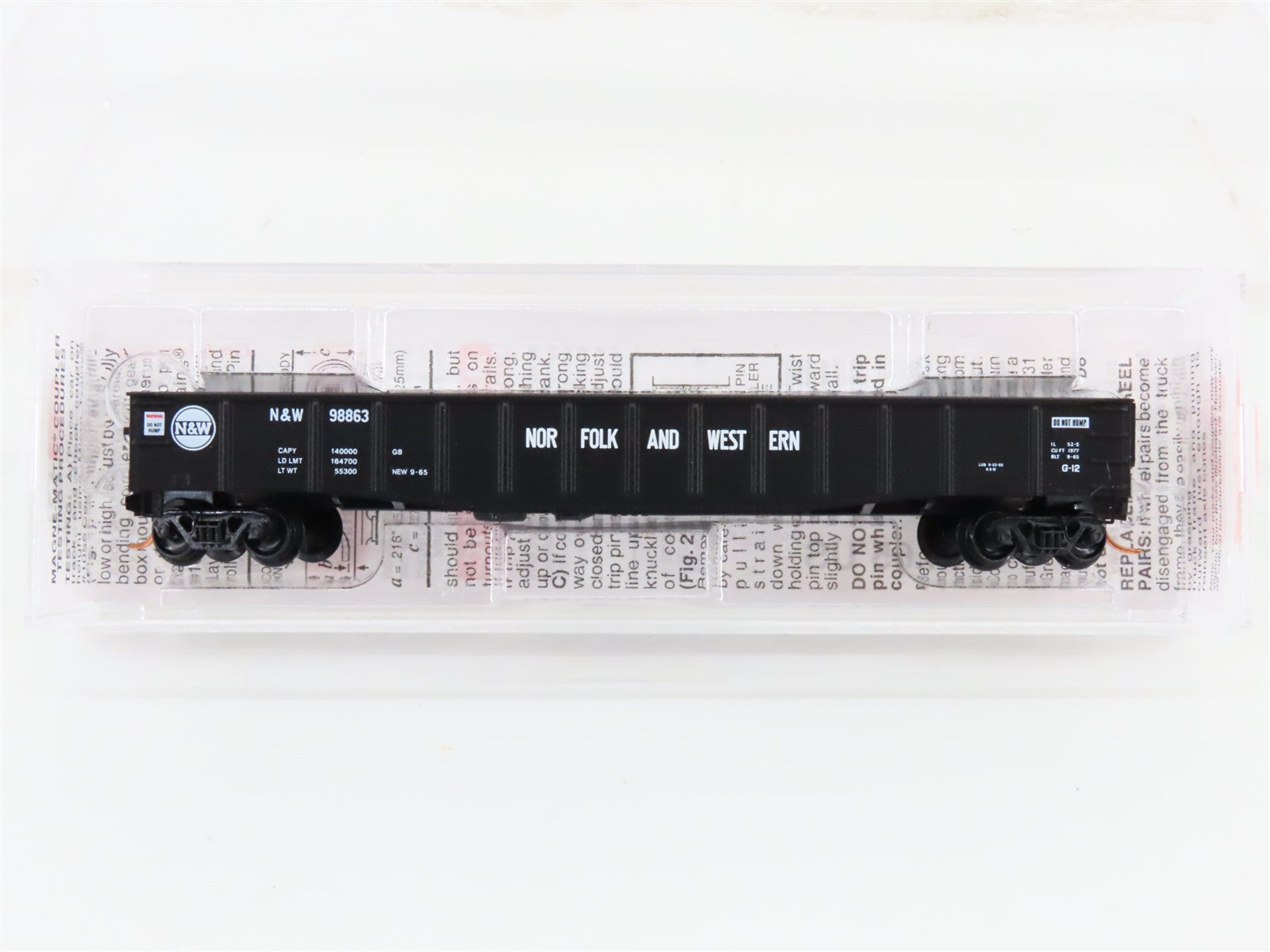 N Scale Micro-Trains MTL 105080 N&W Norfolk & Western 50' Gondola #98863