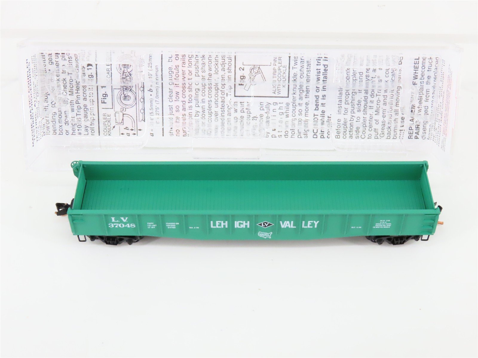 N Scale Micro-Trains MTL 46380 LV Lehigh Valley 50' Fishbelly Side Gondola 37048