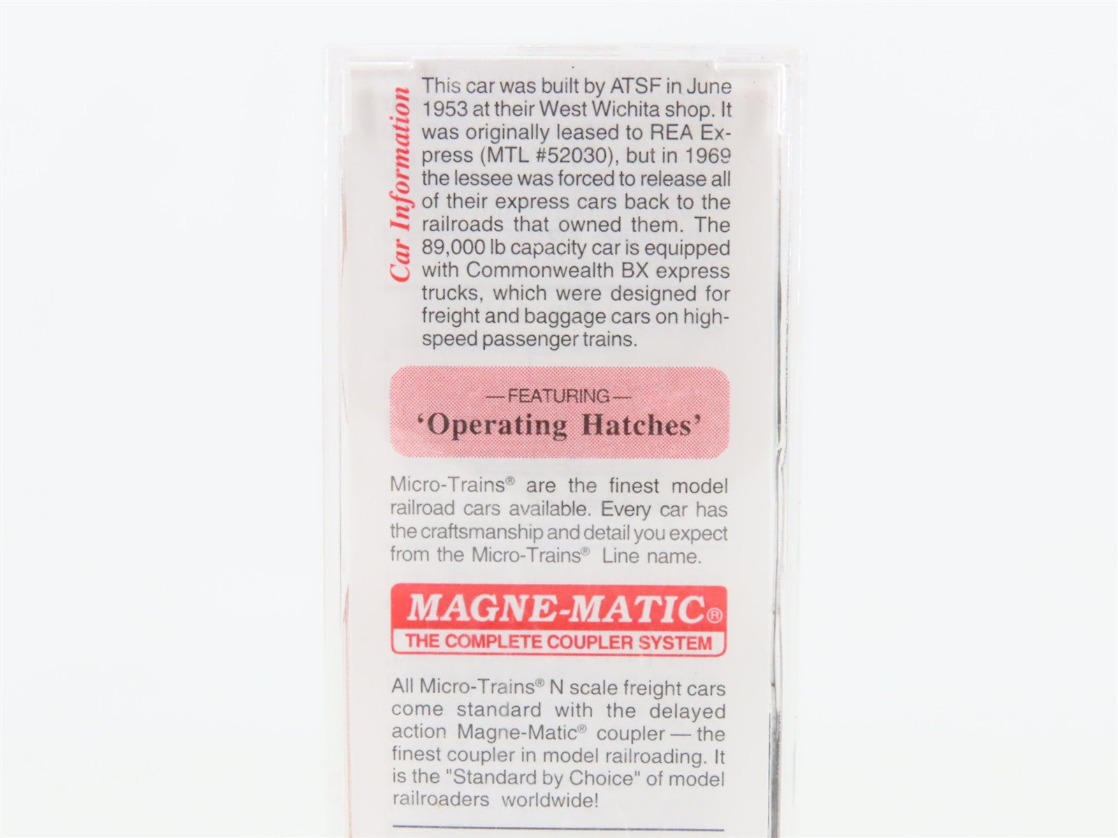 N Scale Micro-Trains MTL 52050 SFRD Santa Fe Mechanical Express Reefer #5033