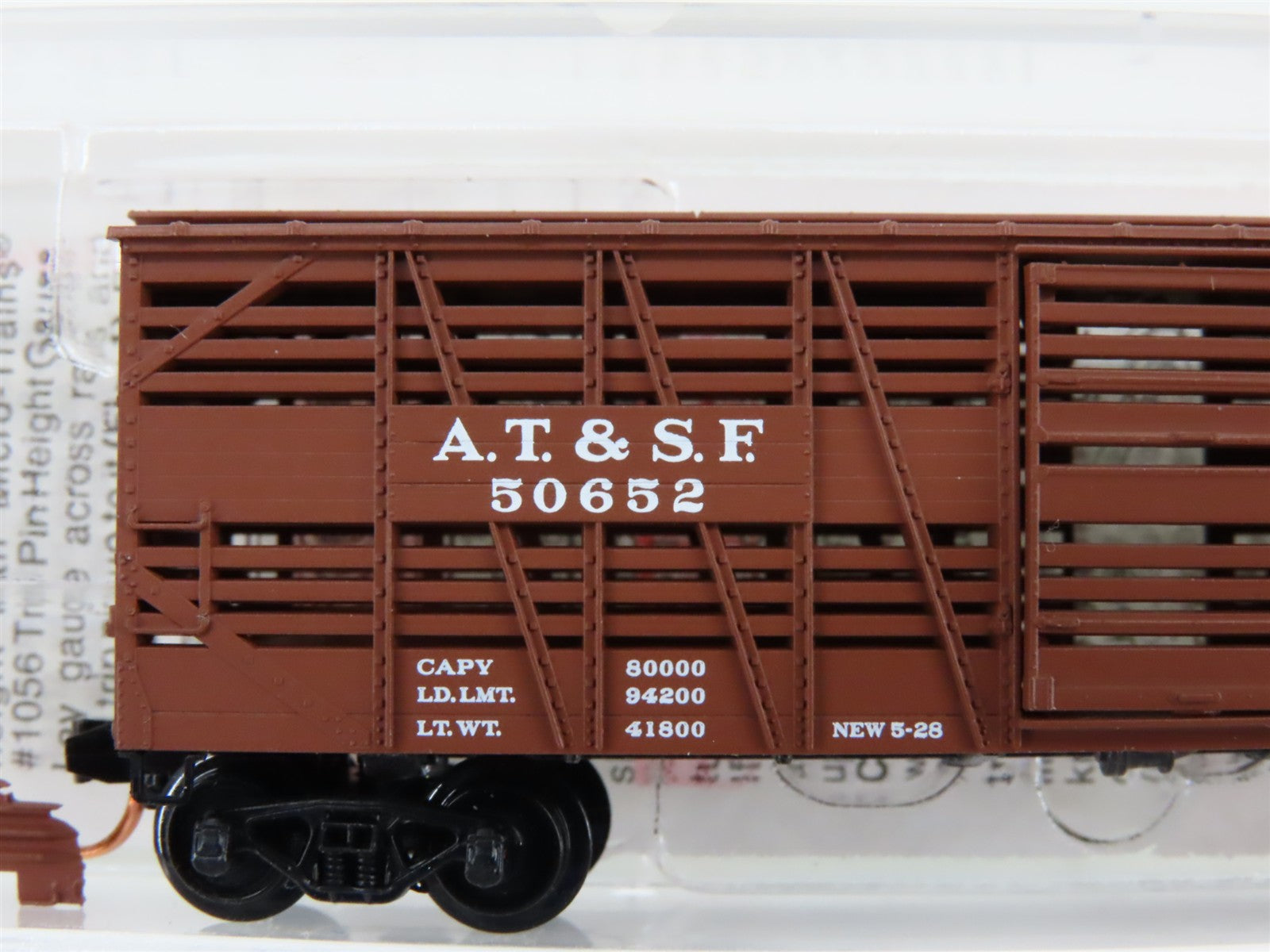 N Scale Micro-Trains MTL 35080 ATSF Santa Fe 40' Despatch Stock Car #50652