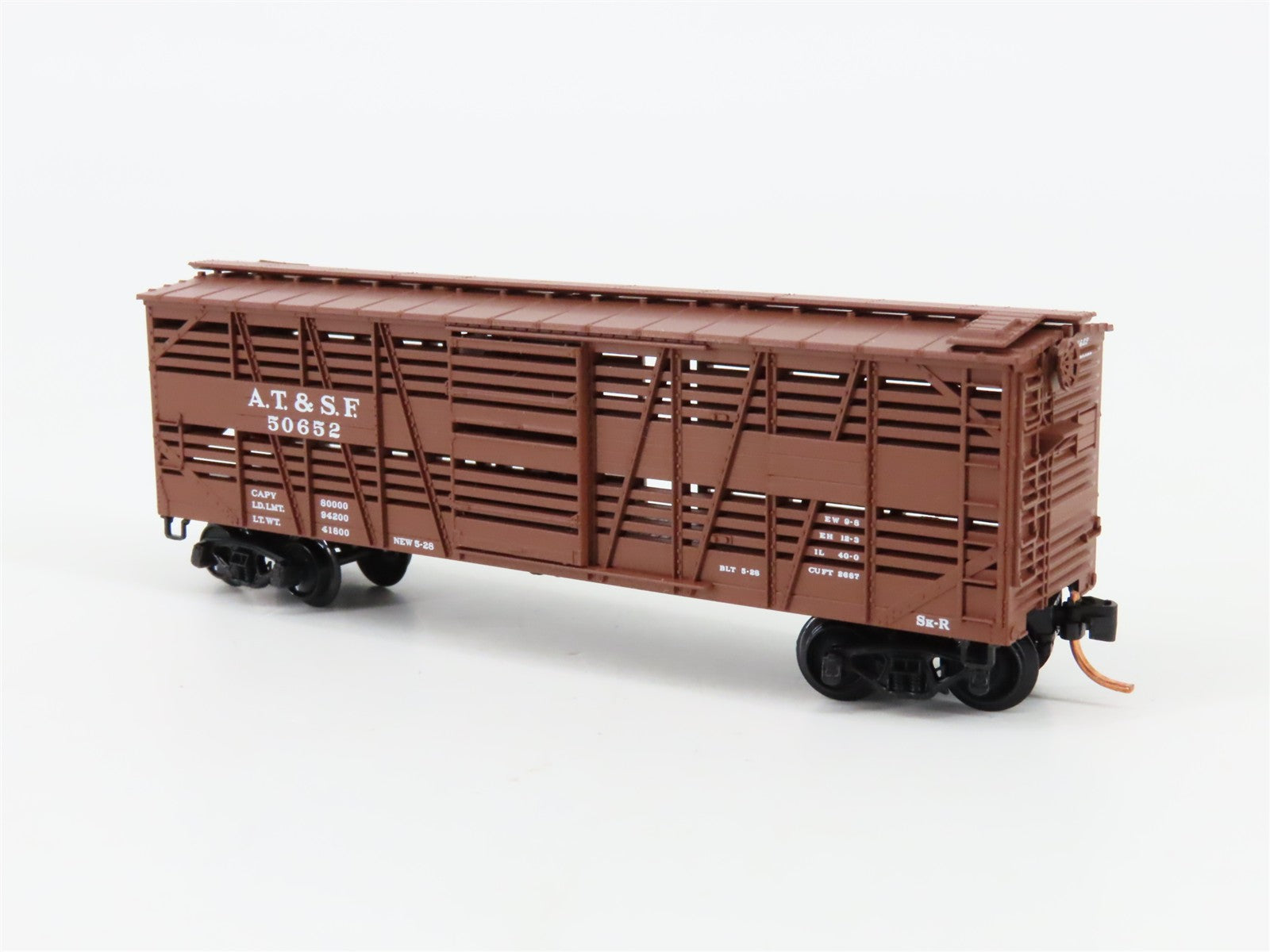 N Scale Micro-Trains MTL 35080 ATSF Santa Fe 40' Despatch Stock Car #50652