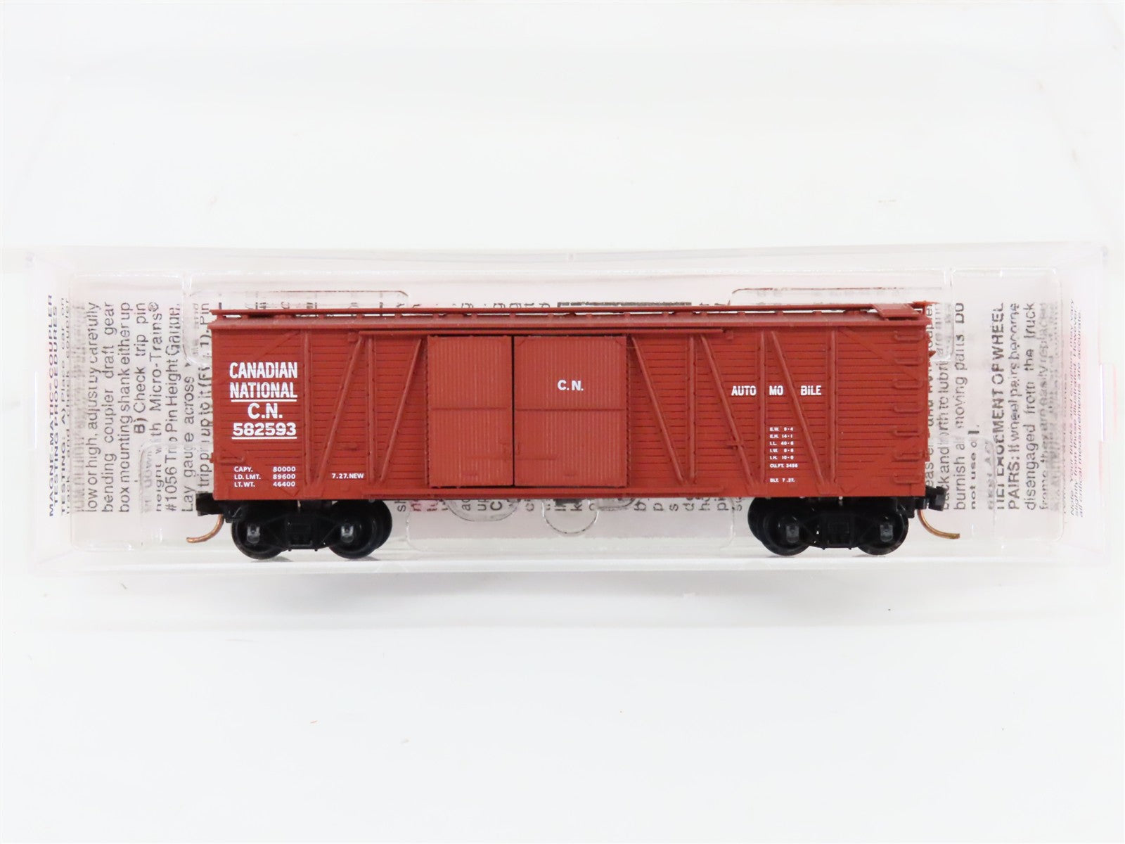 N Scale Micro-Trains MTL 40010 CN Canadian National 40' Box Car #582593