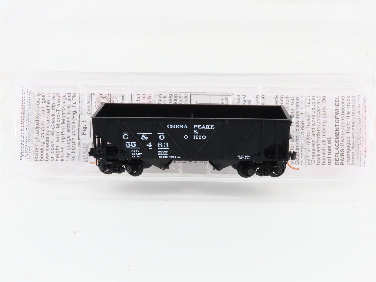 N Scale Micro-Trains MTL 57070 C&O Chesapeake & Ohio 2-Bay Open Hopper #55463