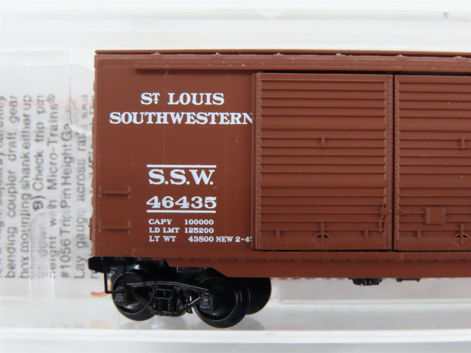 N Scale Micro-Trains MTL 23030 SSW Cotton Belt Blue Streak 40' Box Car #46435