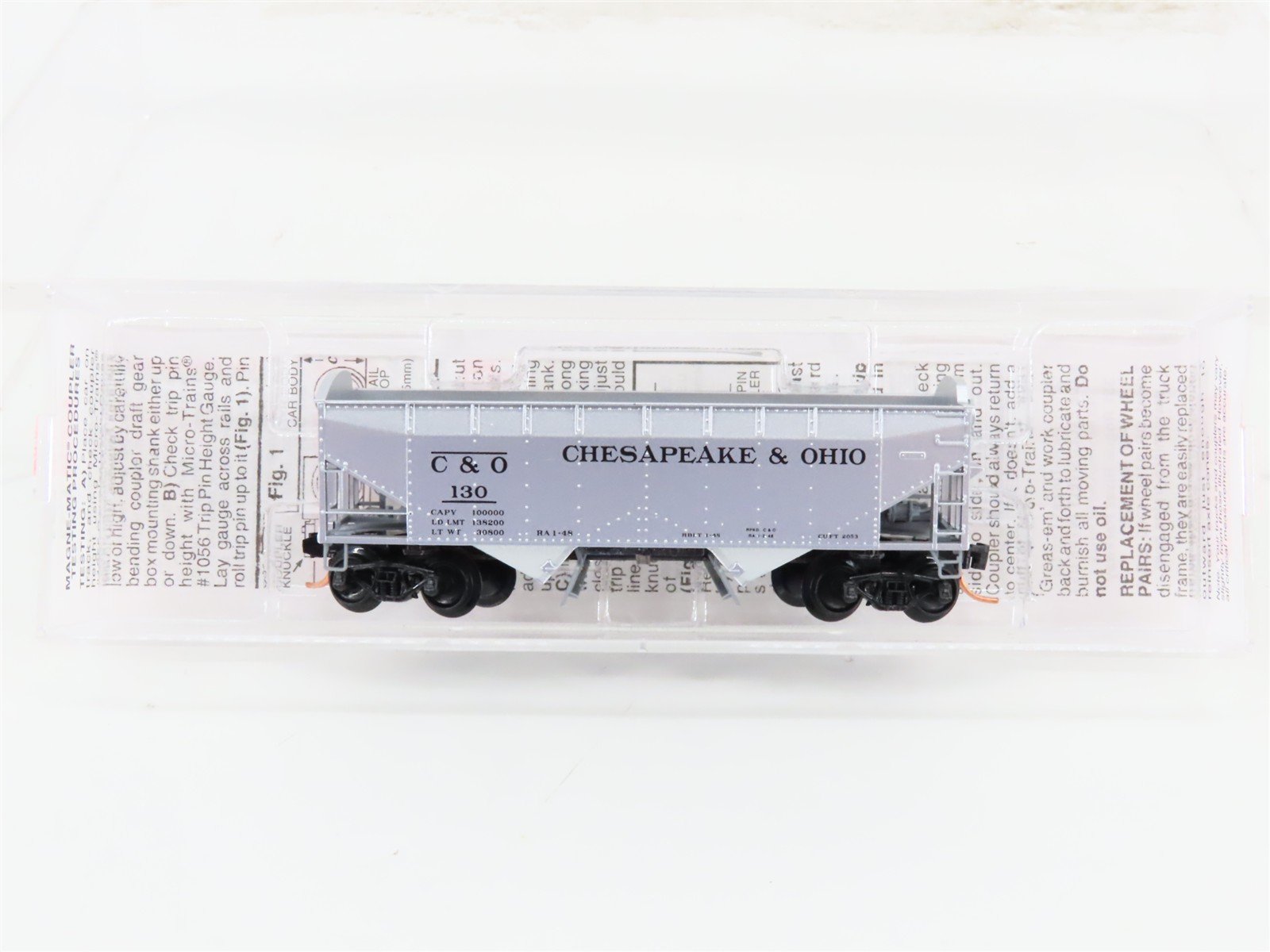 N Scale Micro-Trains MTL 86030 C&O Chesapeake & Ohio 2-Bay Open Hopper #130