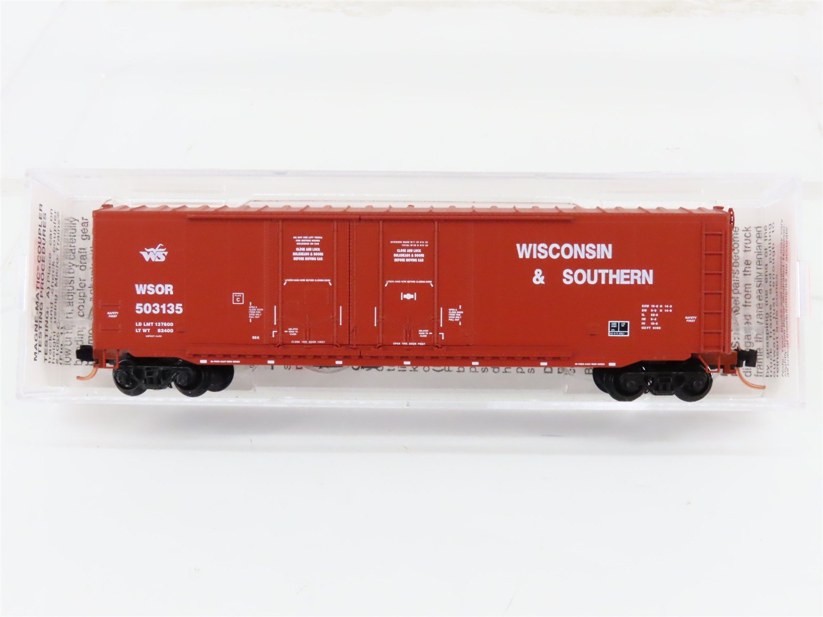 N Scale Micro-Trains MTL 75070 WSOR Wisconsin & Southern 50' Box Car #503135