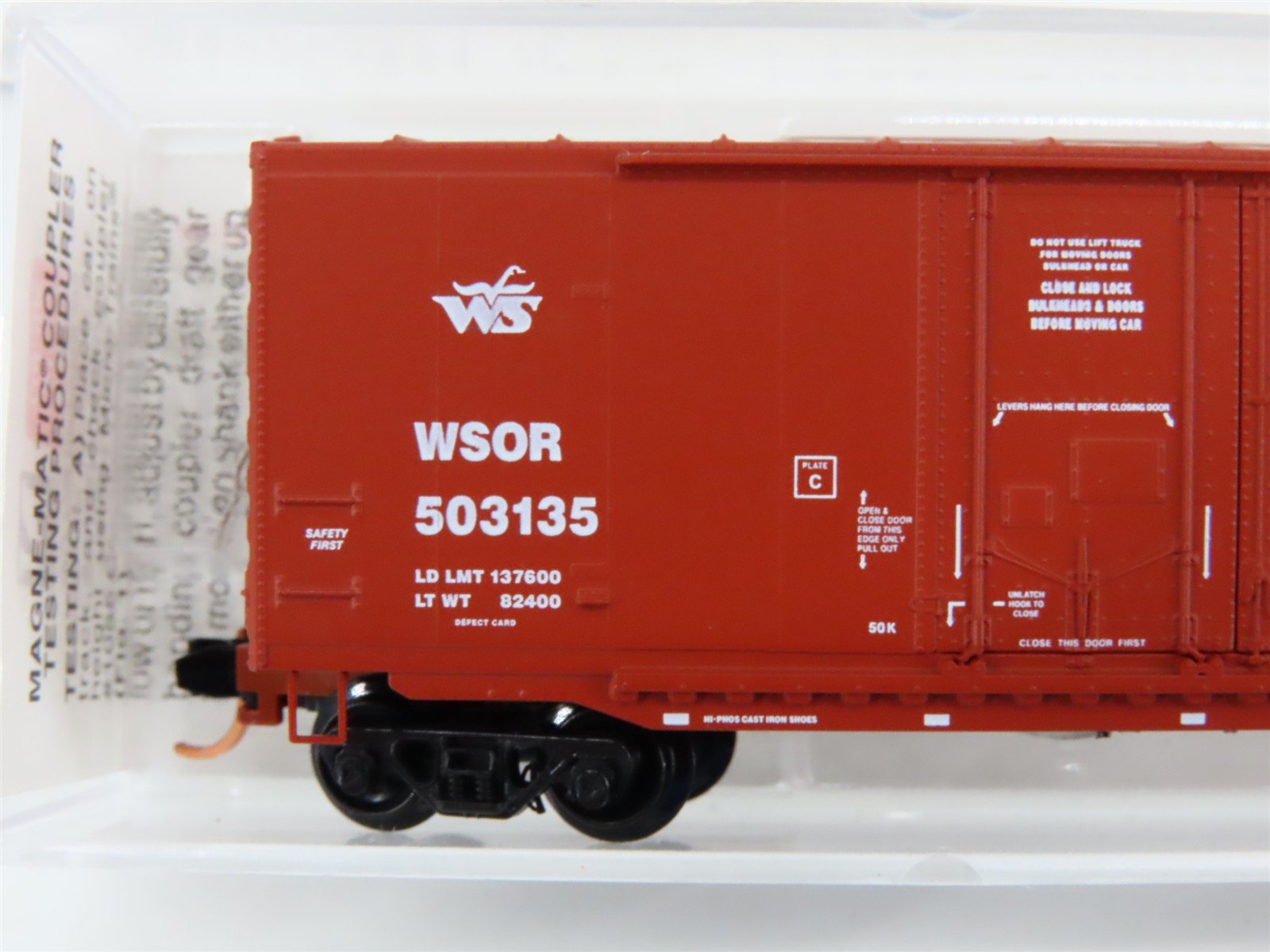 N Scale Micro-Trains MTL 75070 WSOR Wisconsin & Southern 50' Box Car #503135