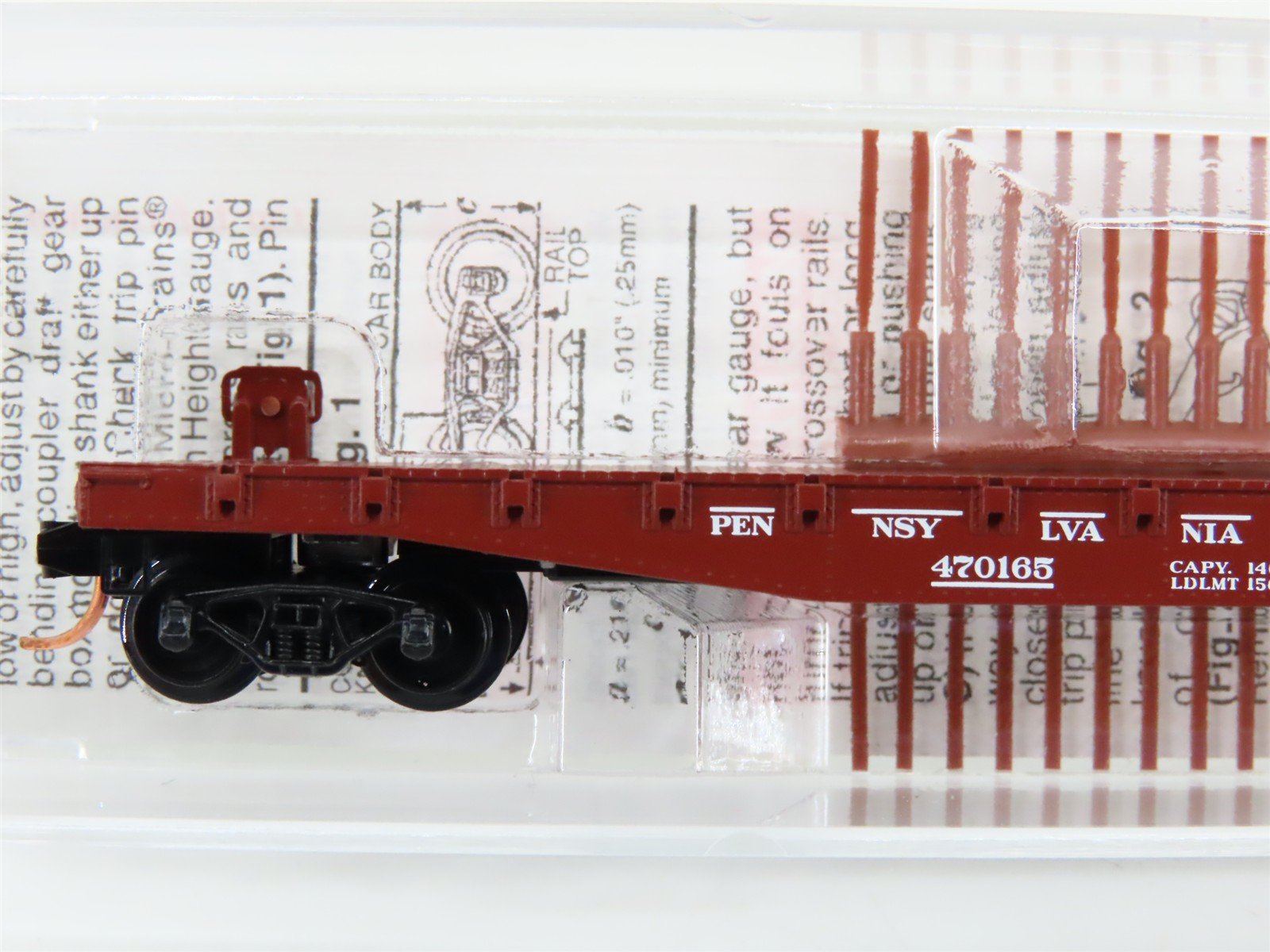 N Micro-Trains MTL 45140 PRR Pennsylvania 50' Fishbelly Side Flat Car #470165