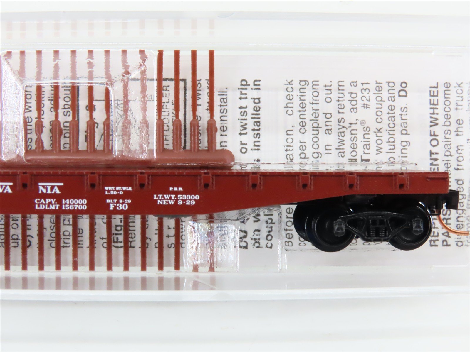 N Micro-Trains MTL 45140 PRR Pennsylvania 50' Fishbelly Side Flat Car #470165