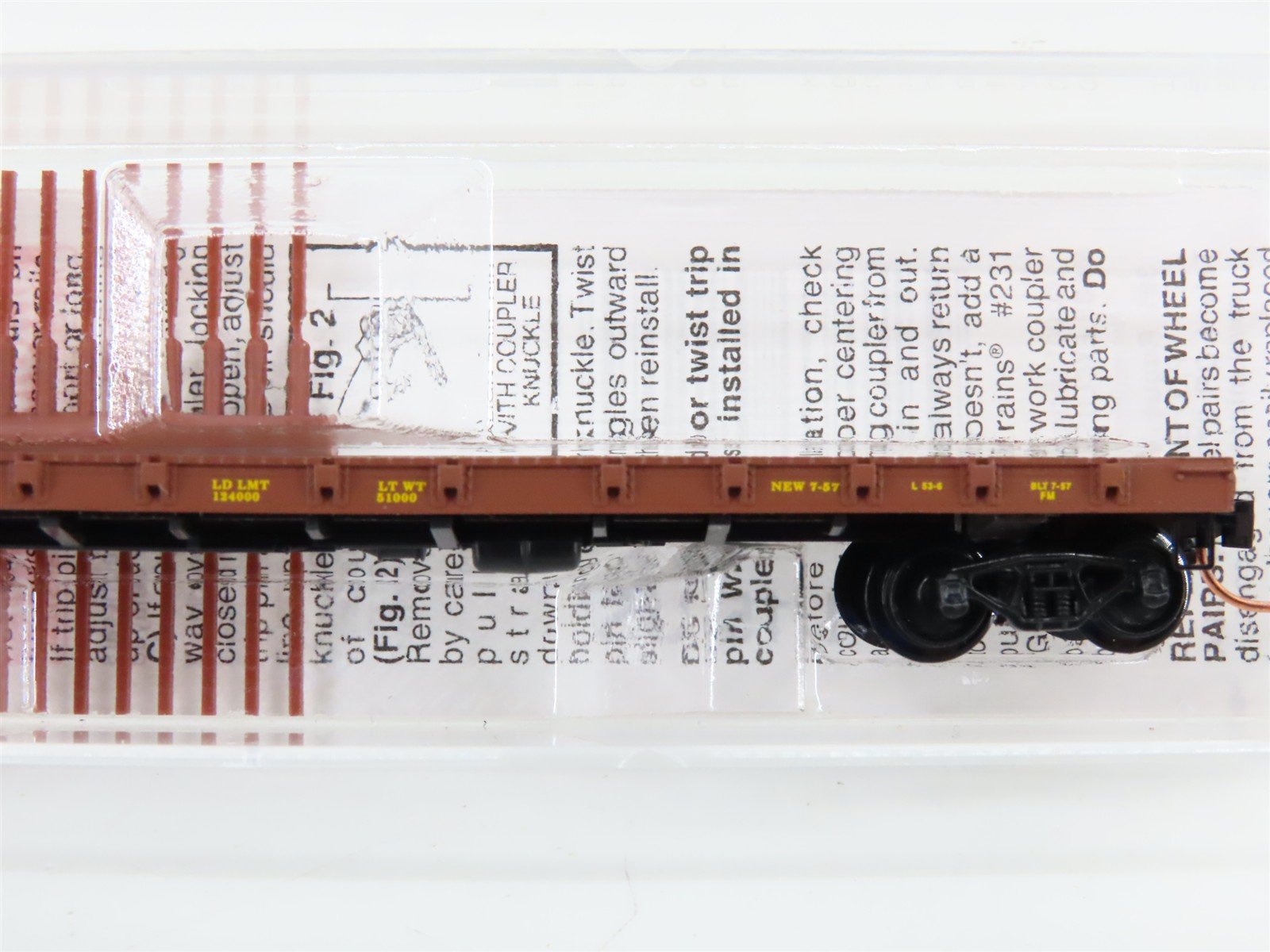 N Micro-Trains MTL 44090 CB&Q Chicago Burlington & Quincy 50' Flat Car #93374