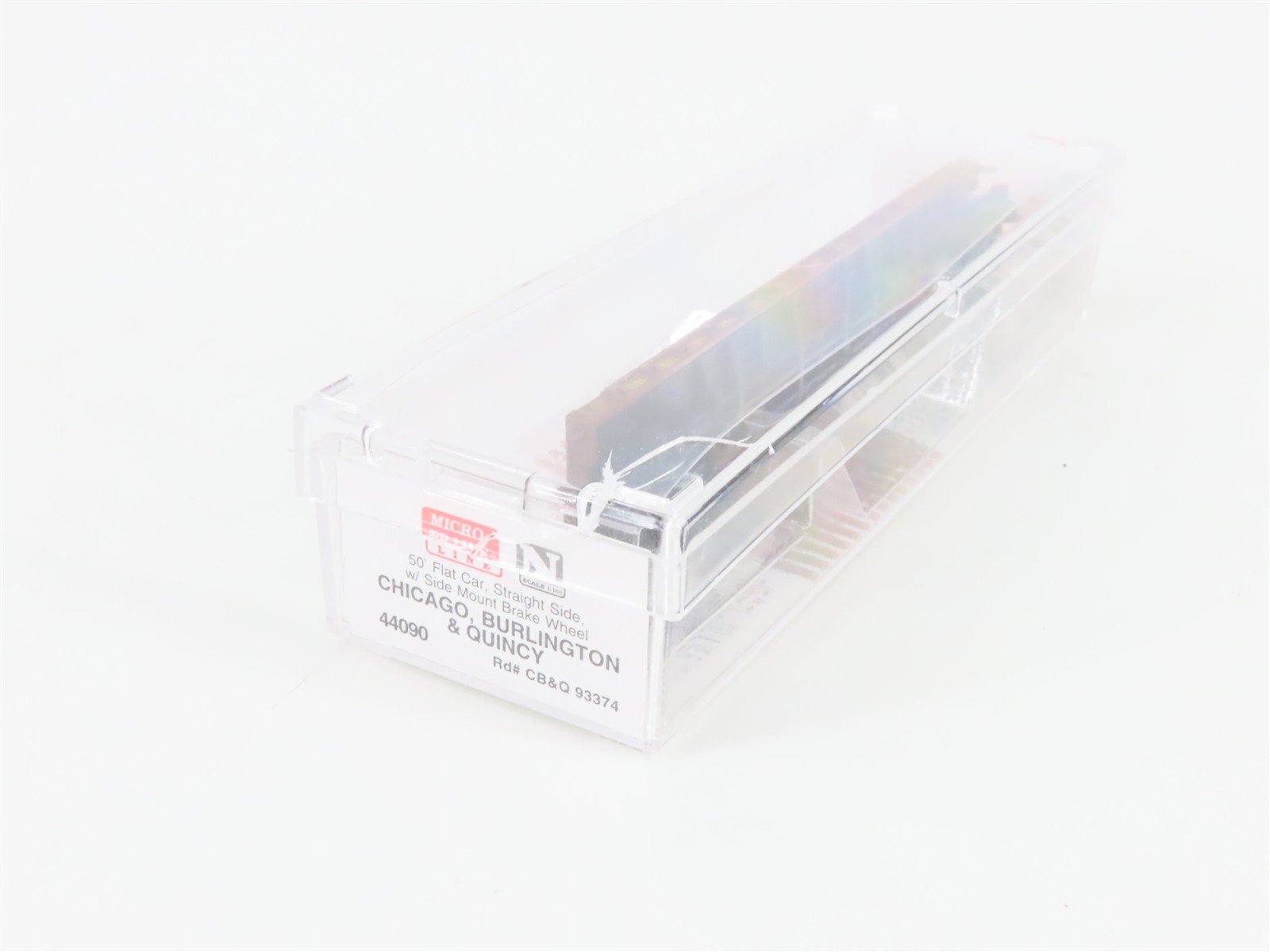 N Micro-Trains MTL 44090 CB&Q Chicago Burlington & Quincy 50' Flat Car #93374