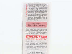 N Scale Micro-Trains MTL 49010 CRLX Cudahy Old Dutch Cleanser 40' Reefer #2954