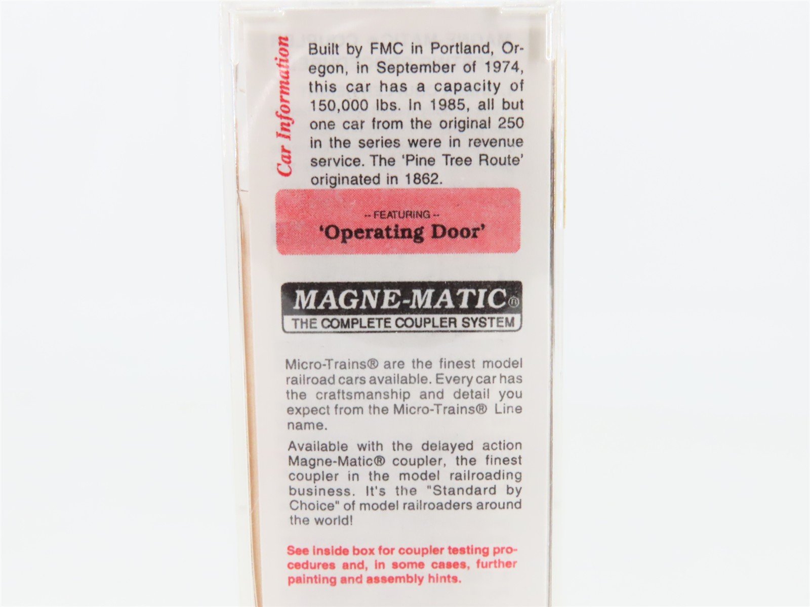N Micro-Trains MTL 25020 MEC Maine Central Pine Tree Route 50' Box Car #31011