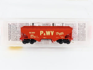 N Scale Micro-Trains MTL 55260 P&WV The Alphabet Route 2-Bay Open Hopper #380
