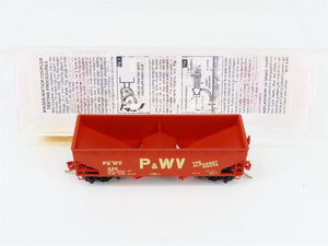N Scale Micro-Trains MTL 55260 P&WV The Alphabet Route 2-Bay Open Hopper #380
