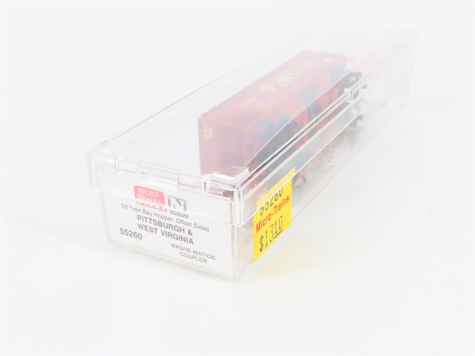 N Scale Micro-Trains MTL 55260 P&WV The Alphabet Route 2-Bay Open Hopper #380