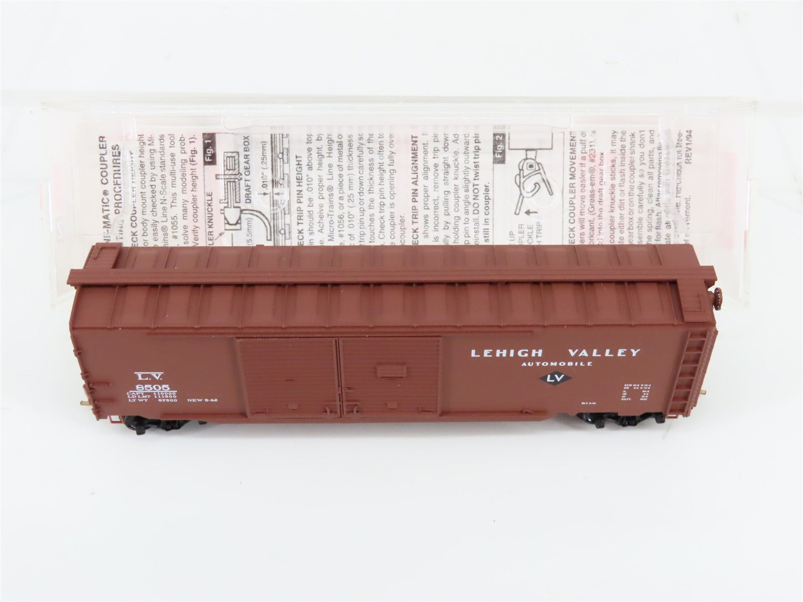 N Scale Micro-Trains MTL 78040 LV Lehigh Valley 50' Automobile Box Car #8505