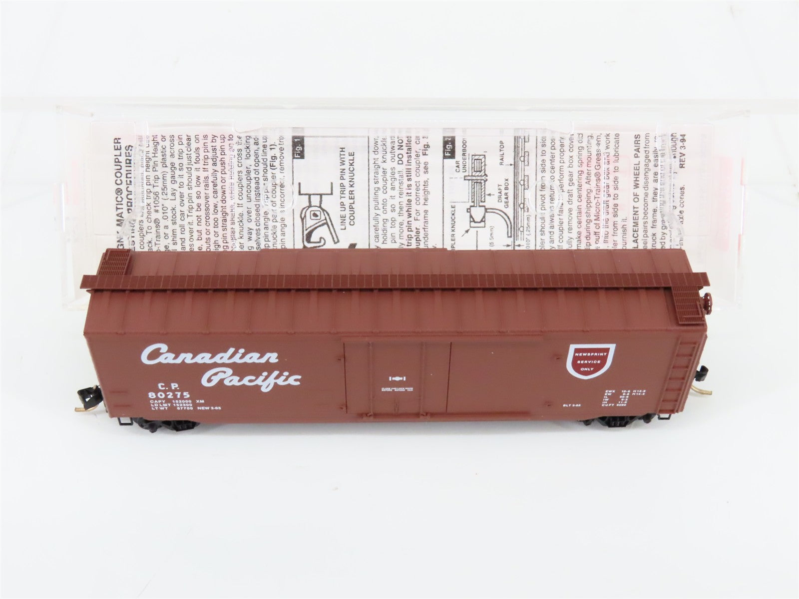 N Micro-Trains MTL 32170 CP Canadian Pacific Newsprint Service 50' Boxcar #80275