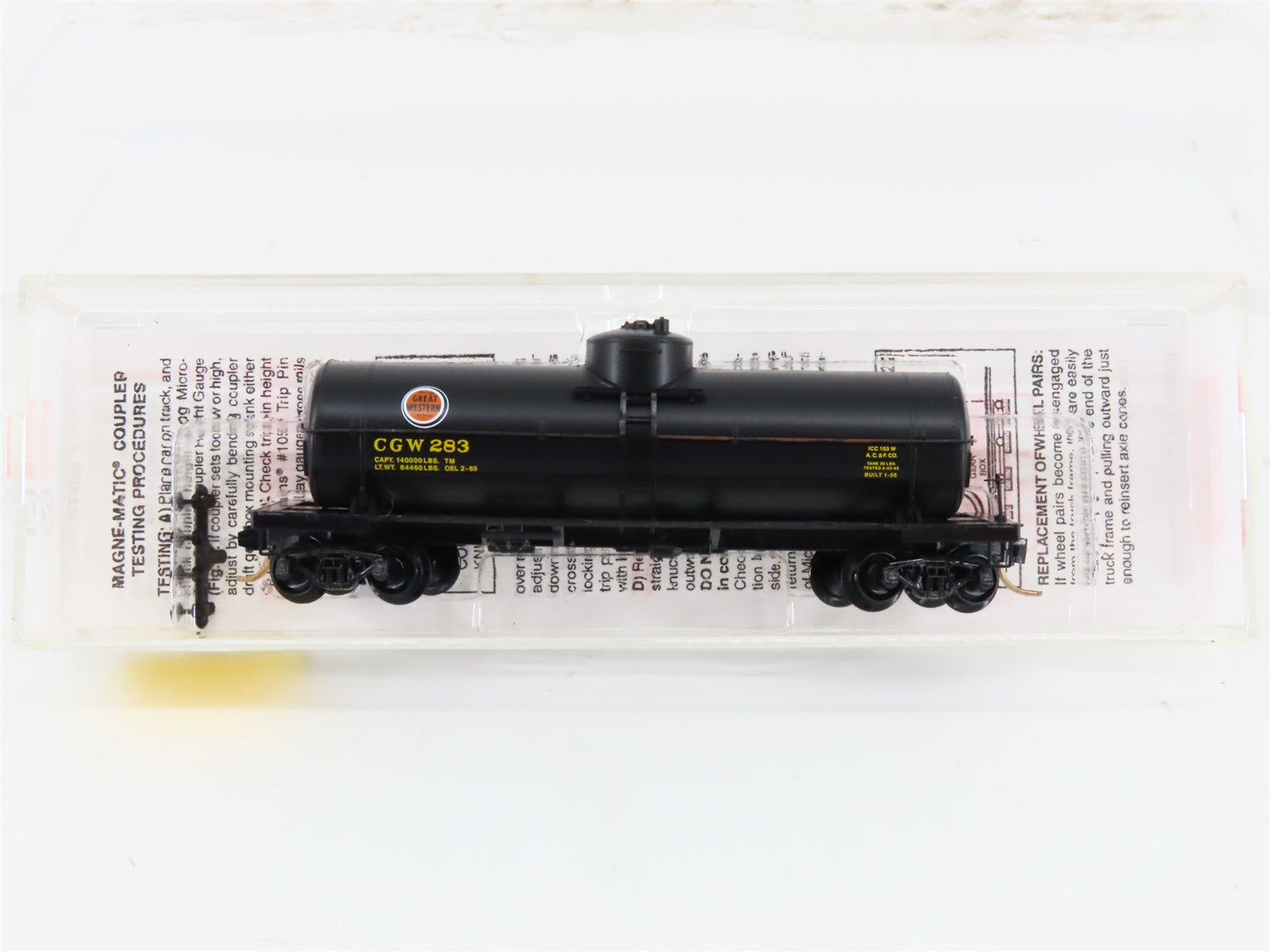 N Micro-Trains MTL 65410 CGW Chicago Great Western 39' Single Dome Tank Car #283
