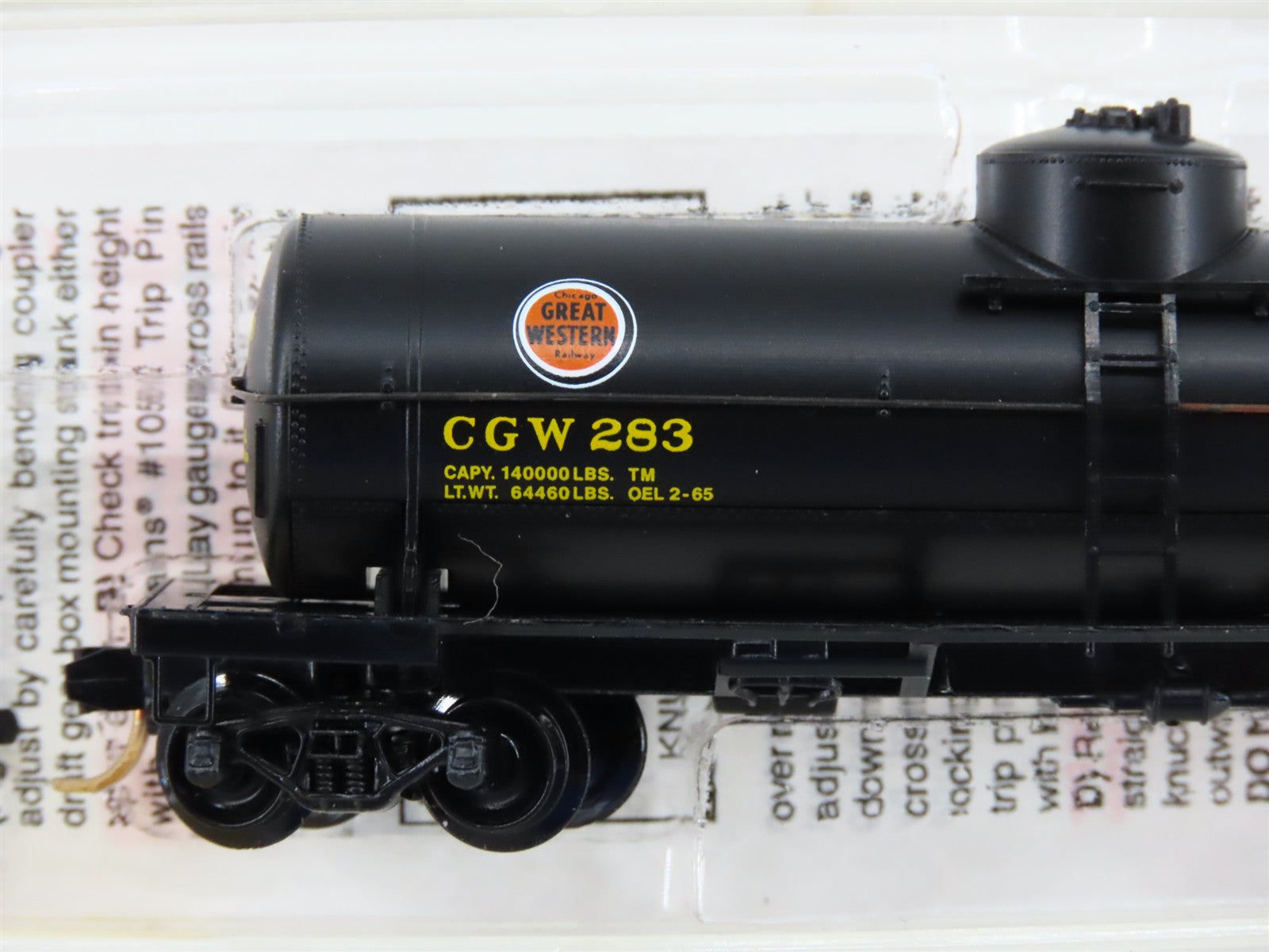 N Micro-Trains MTL 65410 CGW Chicago Great Western 39' Single Dome Tank Car #283