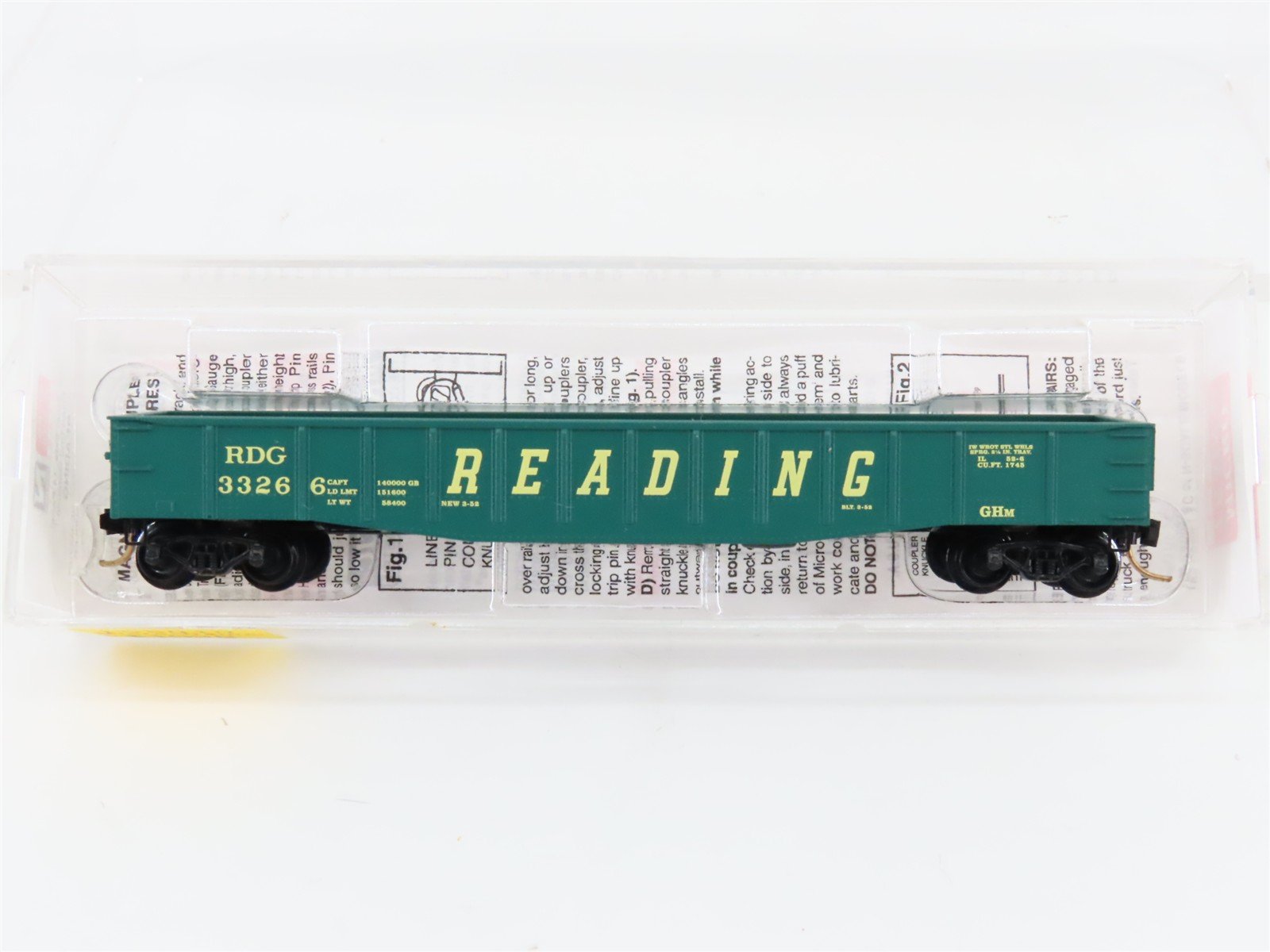 N Scale Micro-Trains MTL 105010 RDG Reading 50' Fixed End Gondola #33266