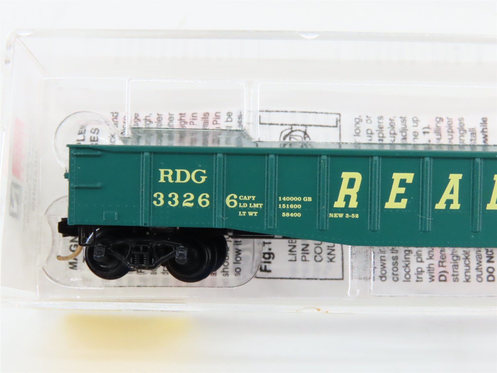 N Scale Micro-Trains MTL 105010 RDG Reading 50' Fixed End Gondola #33266