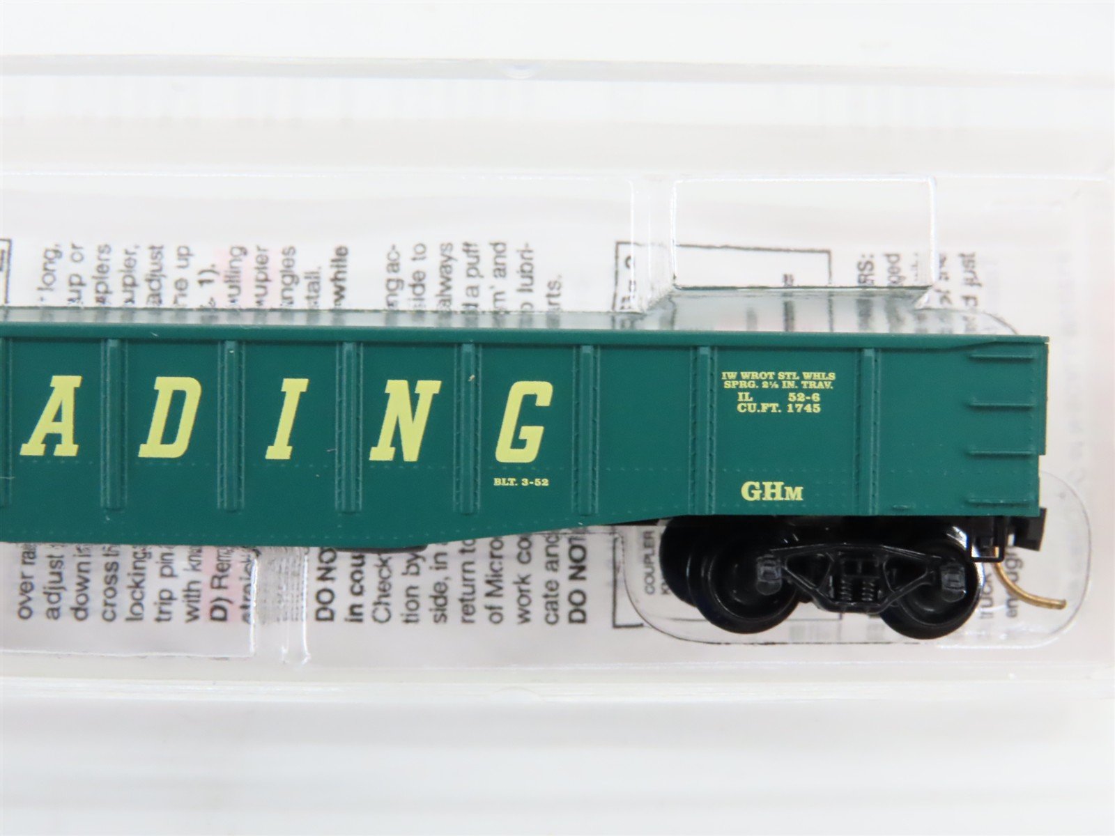 N Scale Micro-Trains MTL 105010 RDG Reading 50' Fixed End Gondola #33266
