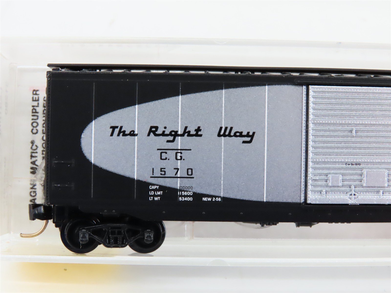 N Scale Micro-Trains MTL 31280 CG Central Of Georgia 50' Single Door Boxcar 1570