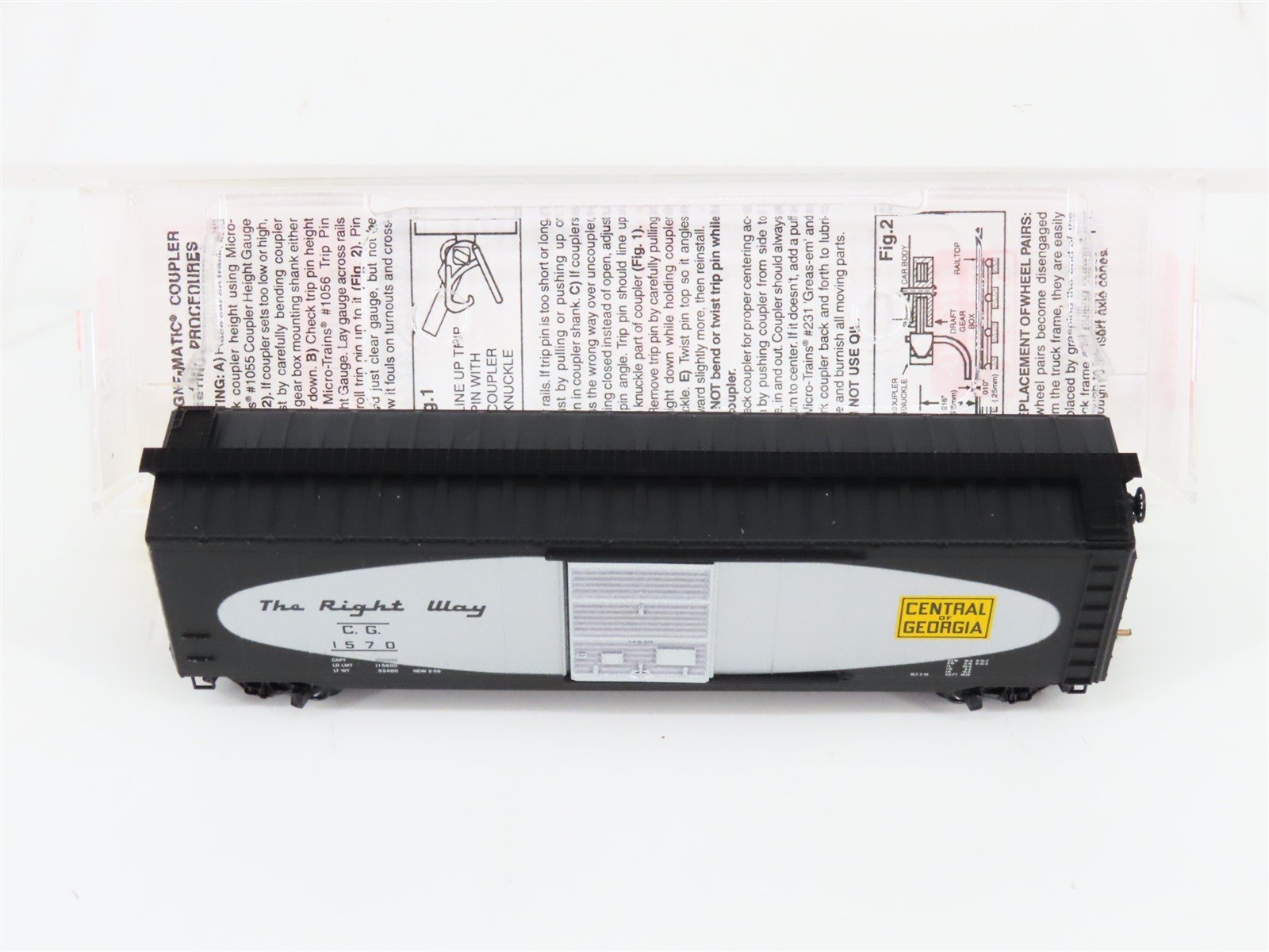 N Scale Micro-Trains MTL 31280 CG Central Of Georgia 50' Single Door Boxcar 1570