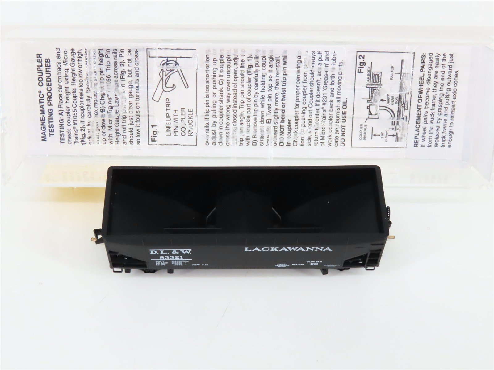 N Scale Micro-Trains MTL 55130 DL&W Lackawanna 33' 2-Bay Open Hopper #83321