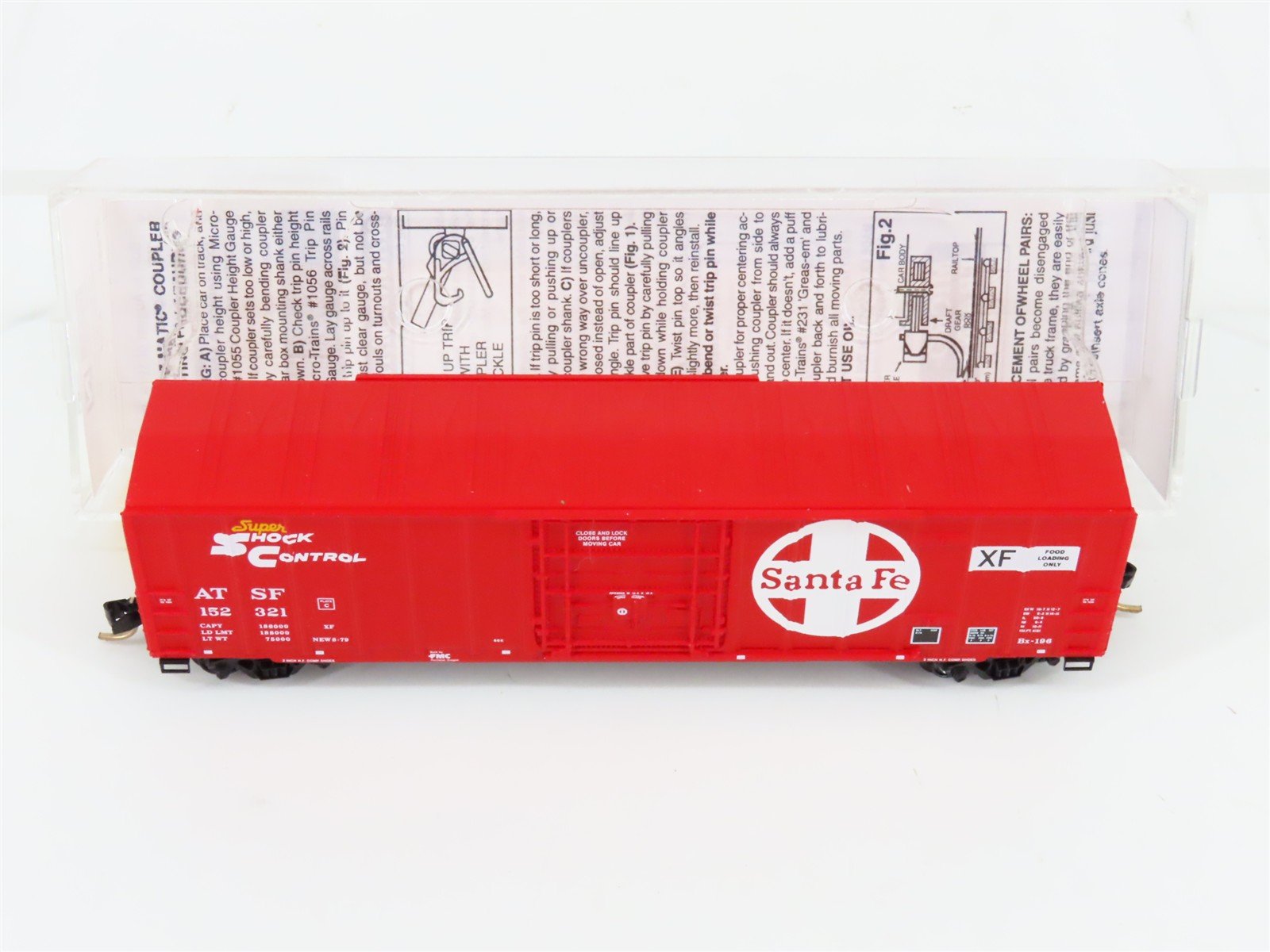 N Scale Micro-Trains MTL 27250 ATSF Santa Fe Shock Control 50' Box Car #152321