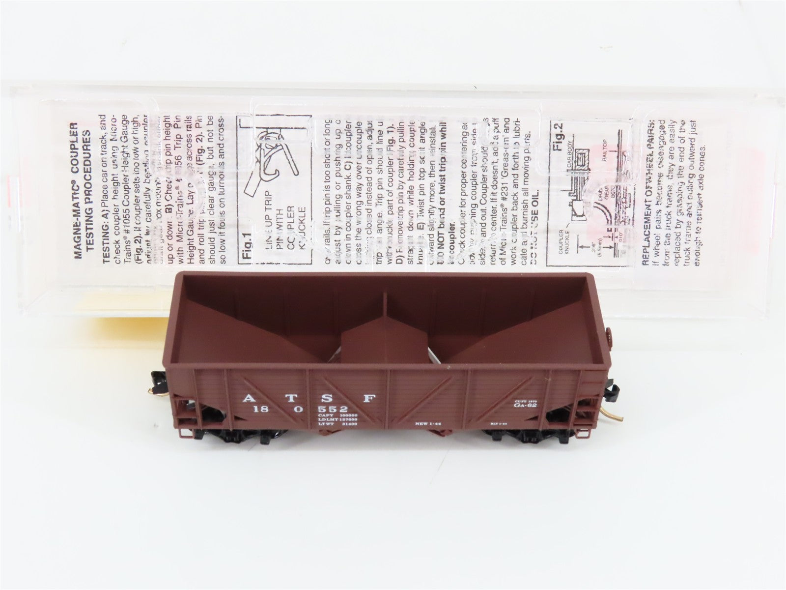 N Scale Micro-Trains MTL 57010 ATSF Santa Fe 33' 2-Bay Open Hopper #180552