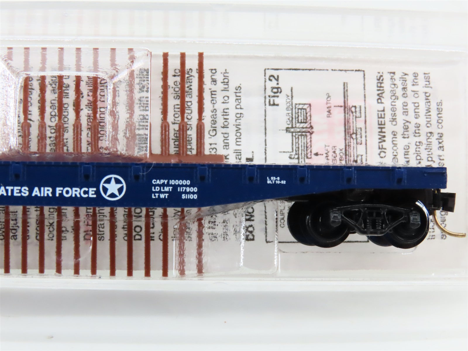 N Scale Micro-Trains MTL 45190 DAF United States Air Force 50' Flat Car #35780