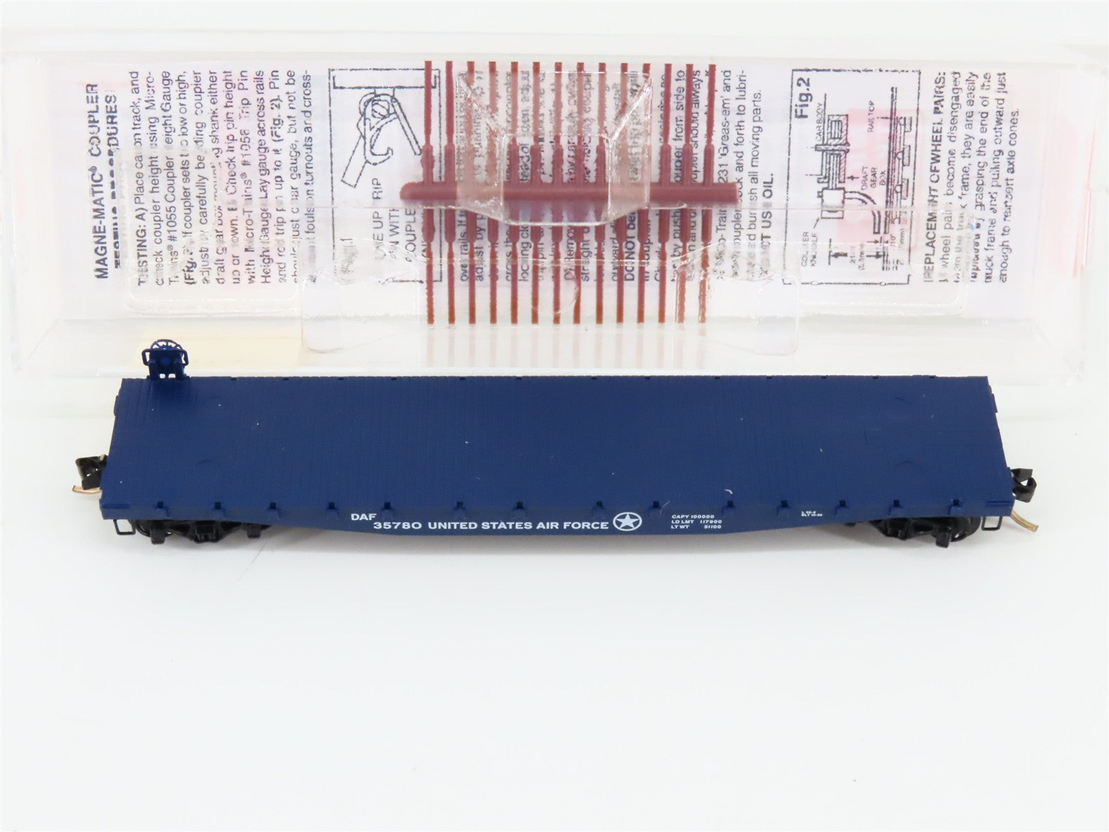 N Scale Micro-Trains MTL 45190 DAF United States Air Force 50' Flat Car #35780